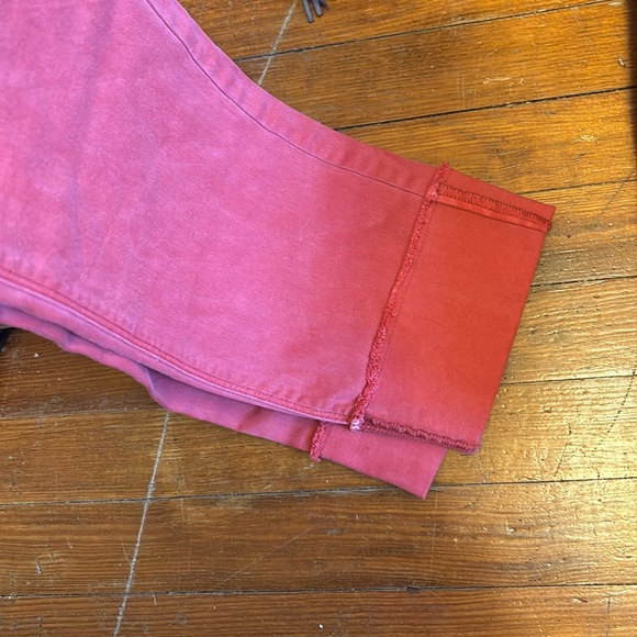 NWT Cherry red authentic fit J.Jill cropped jeans with cuff - Picture 4 of 6
